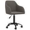 vidaXL Chaise pivotante de bureau Gris fonc&eacute; Velours