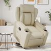 vidaXL Fauteuil inclinable Cr&egrave;me Similicuir