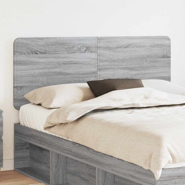 vidaXL T&ecirc;te de lit Gris Sonoma 160 cm Bois d'ing&eacute;nierie
