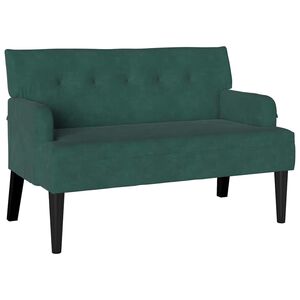 vidaXL Banc Chesterfield Vert fonc&eacute; 112 x 65,5 x 75 cm Velours