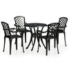 vidaXL Ensemble de bistro 5 pcs Aluminium coul&eacute; Noir
