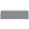 vidaXL Cadre de lit avec matelas Gris clair 90 x 190 cm tissu