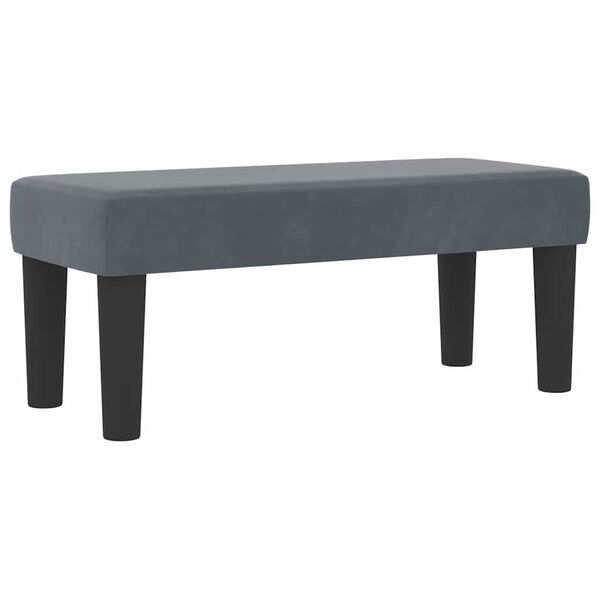 vidaXL Lit &agrave; ressorts avec matelas Gris fonc&eacute; 80 x 200 cm Velours