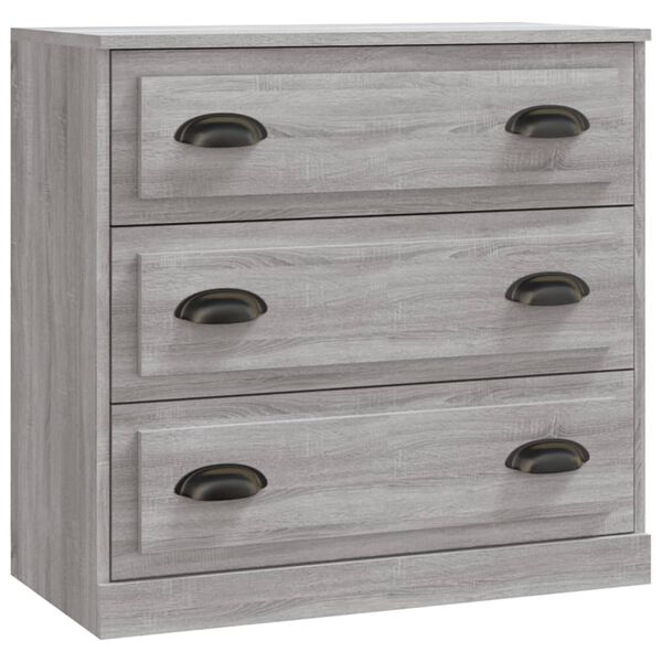 vidaXL Buffets 2 pcs sonoma gris bois d'ingénierie