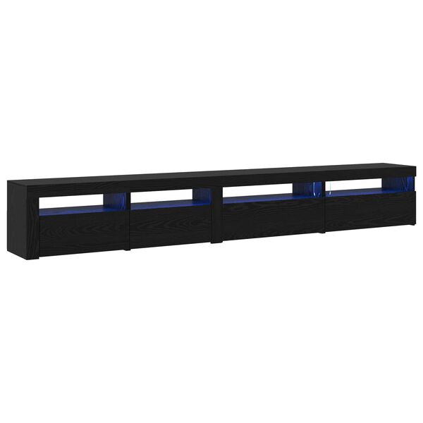 vidaXL Ensemble meuble TV 3 pcs Ch&ecirc;ne noir 270 x 35 x 40 cm