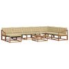 vidaXL Ensemble de canap&eacute;s d'ext&eacute;rieur 9 pcs Naturel et Beige
