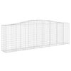 vidaXL Panier de gabions arqu&eacute; 400x50x120/140 cm Fer galvanis&eacute;