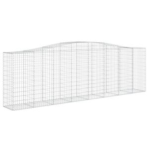 vidaXL Panier de gabions arqu&eacute; 400x50x120/140 cm Fer galvanis&eacute;