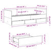 vidaXL Lit de jour avec tiroirs sans matelas sonoma gris 75x190 cm