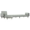 vidaXL Canap&eacute;-lit en forme de L gris clair 275x140x70 cm velours