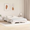 vidaXL Cadre de lit Blanc 140 x 200 cm Pin massif