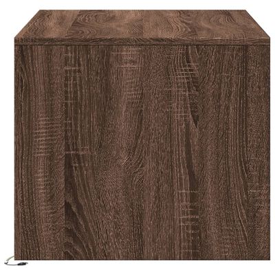 vidaXL Table basse avec lumières LED chêne marron bois d'ingénierie