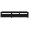 vidaXL Meuble TV 2 pcs Ch&ecirc;ne noir 195 x 35 x 40 cm Bois d'ing&eacute;nierie