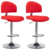 vidaXL Tabourets de bar lot de 2 rouge similicuir