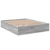 vidaXL Cadre de lit sans matelas sonoma gris 150x200 cm
