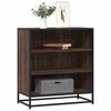 vidaXL Buffet ch&ecirc;ne marron 68x35x76 cm bois d'ing&eacute;nierie et m&eacute;tal