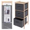 H&S Collection Armoire de rangement avec 3 bo&icirc;tes de rangement Gris fonc&eacute;