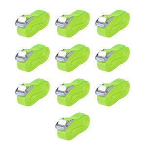vidaXL Sangle 10 pcs 0,25 tonne 5 m x 25 mm Vert fluorescent
