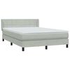 vidaXL Sommier &agrave; lattes de lit et matelas gris clair 140x220cm velours