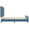 vidaXL Lit &agrave; ressorts avec t&ecirc;te de lit Bleu fonc&eacute; 140 x 190 cm Velours