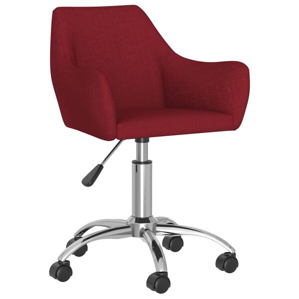 vidaXL Chaises pivotantes &agrave; manger lot de 6 Rouge bordeaux Tissu
