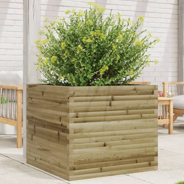 vidaXL Jardini&egrave;re 80x80x68,5 cm bois de pin impr&eacute;gn&eacute;