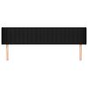 vidaXL T&ecirc;te de lit avec oreilles Noir 163x16x78/88 cm Tissu