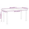 vidaXL Ensemble &agrave; manger de jardin 5 pcs Noir