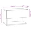 vidaXL Tables de chevet murales 2 pcs Blanc brillant