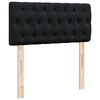 vidaXL Sommier &agrave; lattes de lit avec matelas Noir 90x200 cm Velours
