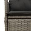 vidaXL Ensemble &agrave; manger de jardin 5 pcs coussins gris r&eacute;sine tress&eacute;e