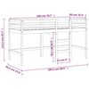 vidaXL Lit mezzanine enfants avec rideaux sans matelas rose 90x200cm