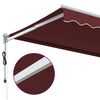 vidaXL Auvent r&eacute;tractable automatique bordeaux 350x250 cm