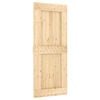 vidaXL Porte coulissante NARVIK Naturel et noir 85 x 210 cm (213,5 cm)
