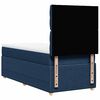 vidaXL Sommier &agrave; lattes de lit avec matelas Bleu 100x200 cm Tissu
