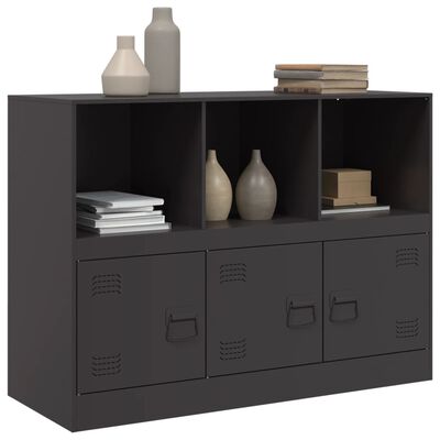 vidaXL Buffet noir 99x39x73 cm acier