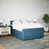 vidaXL Sommier &agrave; lattes de lit et matelas bleu 140x190 cm velours