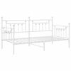 vidaXL Cadre de lit de jour Blanc 100 x 200 cm Acier