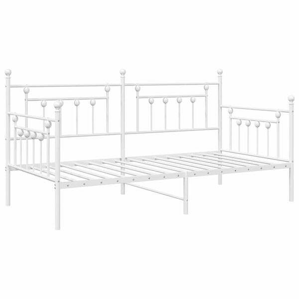 vidaXL Cadre de lit de jour Blanc 100 x 200 cm Acier