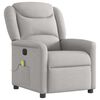 vidaXL Fauteuil de massage inclinable &eacute;lectrique gris nuage tissu
