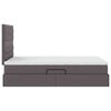 vidaXL Lit avec rangement et LED Gris 120 x 200 cm Simili cuir