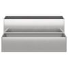 vidaXL Cache-pot de jardin Argent 100 x 60 x 45 cm Acier inoxydable