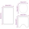vidaXL Ensemble de tapis de bain antid&eacute;rapants 3 pcs Cr&egrave;me PP