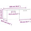 vidaXL Armoire murale gris b&eacute;ton 100x36,5x35 cm bois d'ing&eacute;nierie