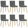 vidaXL Chaises à manger lot de 6 gris foncé tissu