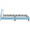 vidaXL Cadre de lit avec t&ecirc;te de lit Bleu 90 x 190 cm PU