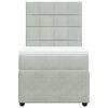 vidaXL Sommier &agrave; lattes de lit et matelas Gris clair 80x200 cm Velours