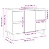 vidaXL Armoire salle de bain ch&ecirc;ne sonoma 80x33x60cm bois d'ing&eacute;nierie