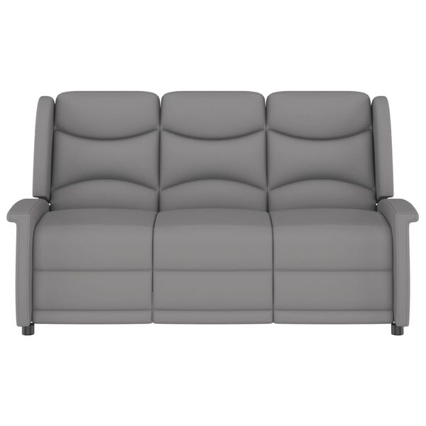 vidaXL Fauteuil de massage inclinable &agrave; 3 places gris clair