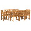 vidaXL Ensemble de salle &agrave; manger pour jardin 9 pc 8 place Marron